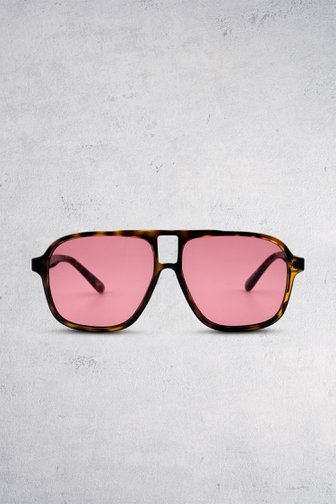 Lunettes de soleil aviateur brunes-roses – Quinn de OTRA pour Femmes