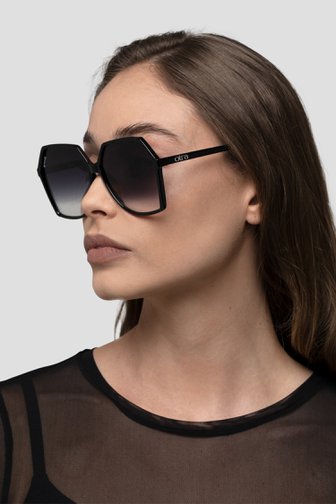 Lunettes de soleil hexagonales noires – Virgo de OTRA pour Femmes