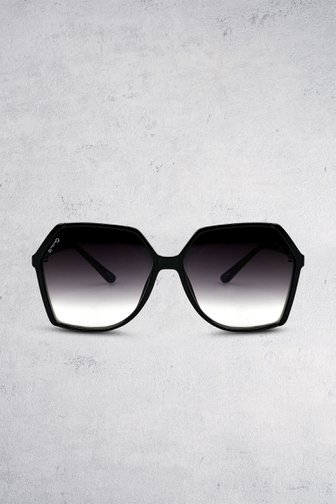 Lunettes de soleil hexagonales noires – Virgo de OTRA pour Femmes
