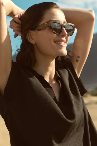 Lunettes de soleil marron - Kim de Komono pour Femmes