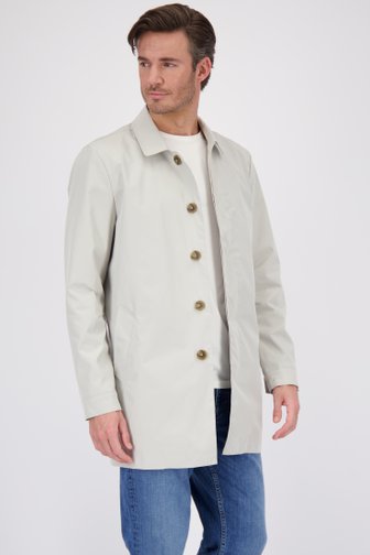 Manteau beige clair déperlant de District pour Hommes