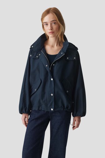 Manteau bleu foncé avec capuche	 de Opus pour Femmes