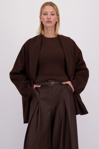 Le devant de Manteau brun de D'Auvry pour Femmes