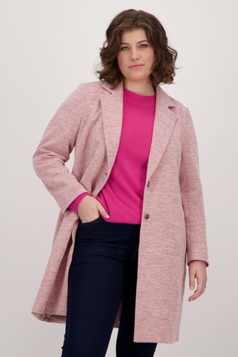 Manteau en mélange rose-blanc de Only Carmakoma pour Femmes