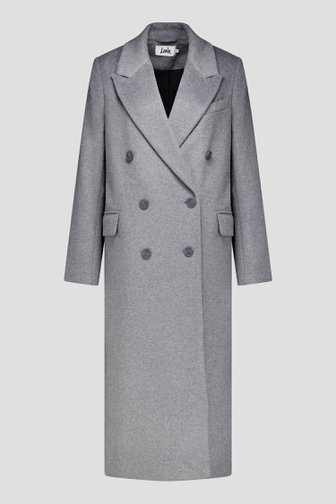 Le devant de Manteau long gris de Louise pour Femmes