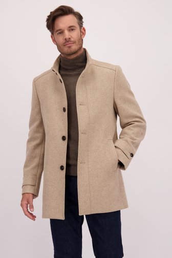 Le devant de Manteau mi-long marron clair de Upper East pour Hommes