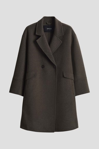 Le devant de Manteau mi-long marron de Opus pour Femmes