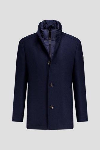Le devant de Manteau navy à effet superposé de Dansaert Blue pour Hommes