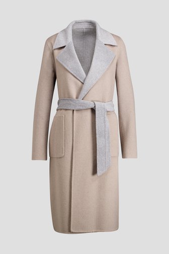 Le devant de Manteau réversible beige et gris de D'Auvry pour Femmes
