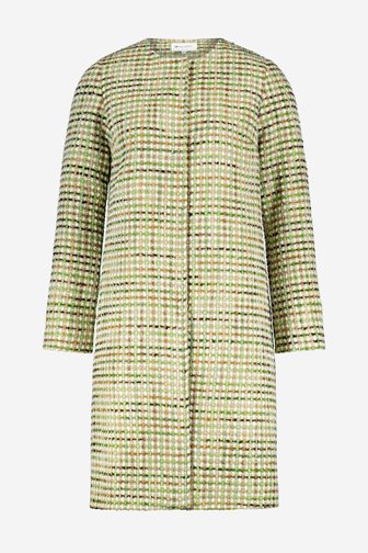 Manteau vert clair avec texture en tons terreux de D'Auvry pour Femmes
