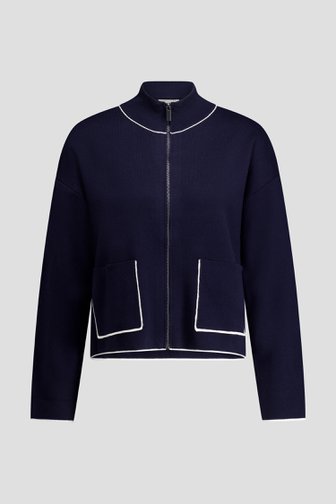 Productfoto 1 van Marineblauwe cardigan met lange mouwen  door Barbara Lebek voor Dames