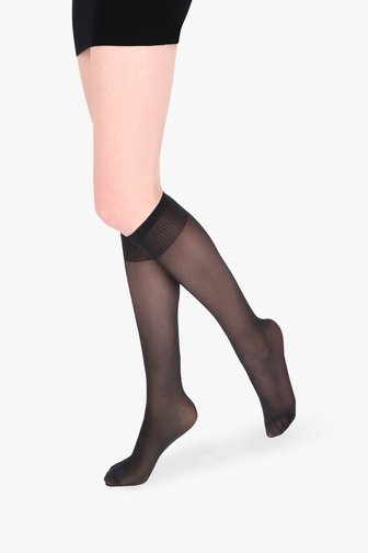 Mi-bas noir - 35 den - 2 paires de Liberty Island pour Femmes