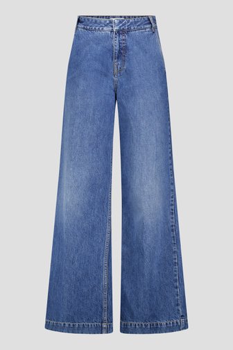 Voorkant van Middenblauwe jeans - Wide leg fit door Liberty Island Denim voor Dames