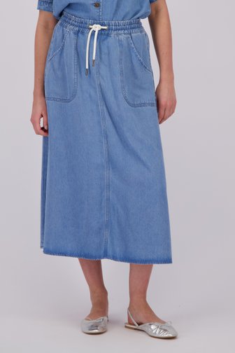 More & More Midi jeansrok met elastische tailleband