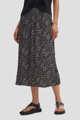 Midi plooirok met zwarte print van Opus voor Dames