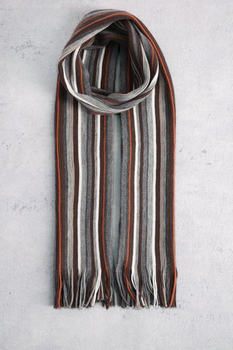 Voorkant van Multi-color sjaal met gestreept motief door Liberty Island voor Heren