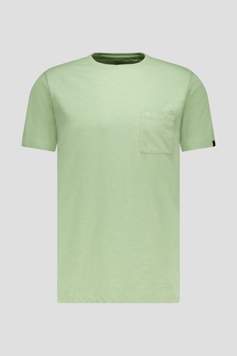 Muntgroen T-shirt met ronde hals van Ravøtt voor Heren