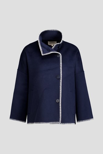 Productfoto 1 van Navy cape-mantel van wol door LŌVING voor Dames