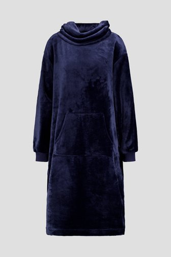 Voorkant van Navy dekentrui in fleece door Liberty Island voor Dames