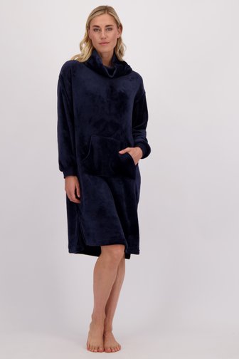 Voorkant van Navy dekentrui in fleece door Liberty Island voor Dames