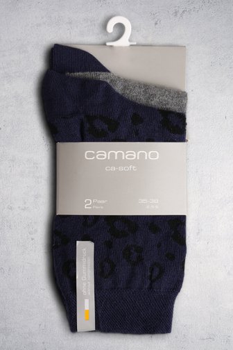 Navy-grijze sokken - 2 paar van Camano voor Dames