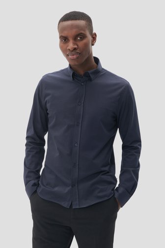 Voorkant van Navy hemd - Regular fit door Matinique voor Heren