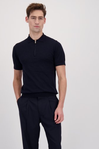 Extra foto 2 van Navy polo met korte rits door Matinique voor Heren