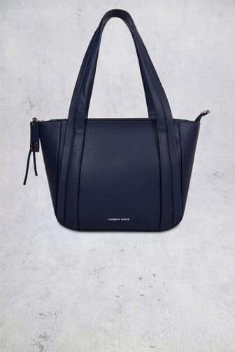 Voorkant van Navy schoudertas in leather look door Laurent David voor Dames
