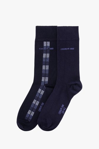 Navy sokken - 2 pack van Cerruti 1881 voor Heren