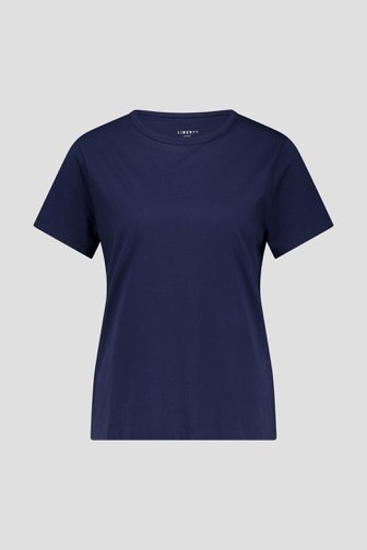 Navy T-shirt met ronde hals van Liberty Island voor Dames