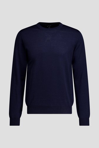 Productfoto 1 van Navy wollen trui met ronde hals door Dansaert Black Premium voor Heren