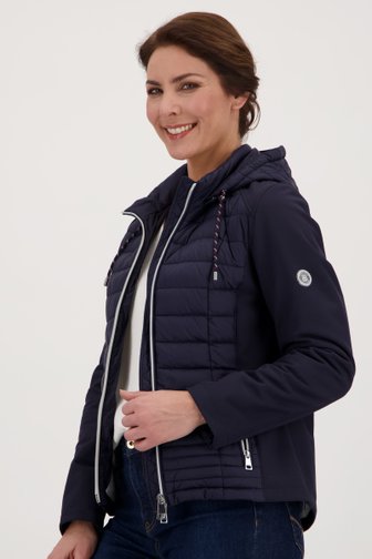 Navyblauwe gewatteerde jas  van Barbara Lebek voor Dames