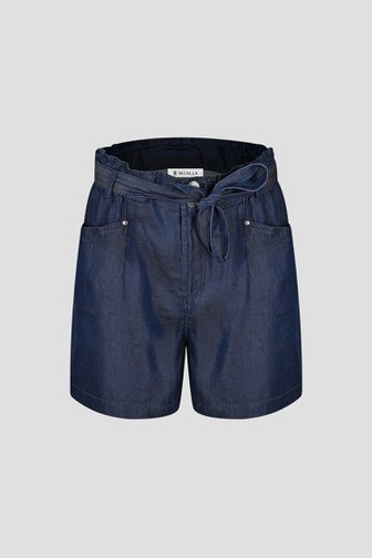 Bicalla Navyblauwe short met denimlook