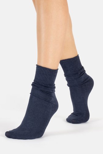 Navyvblauwe linnen sokken van Cette voor Dames