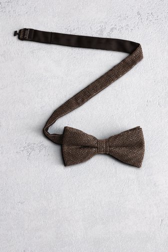 Le devant de Nœud papillon brun chiné de Liberty Island pour Hommes