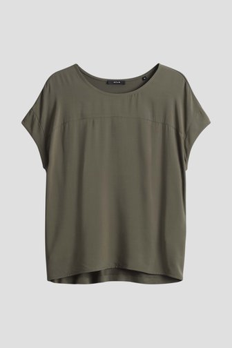 Olijfgroen T-shirt van Opus voor Dames