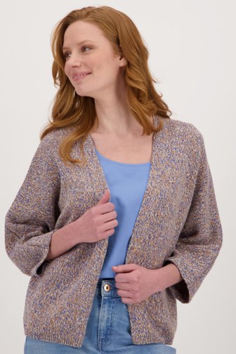 Oranje-blauw gemêleerde cardigan van Libelle voor Dames