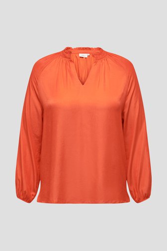 Oranje blouse van Only Carmakoma voor Dames