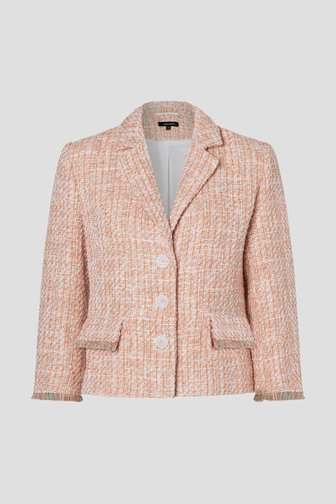 Oranje bouclé vestje  van More & More voor Dames