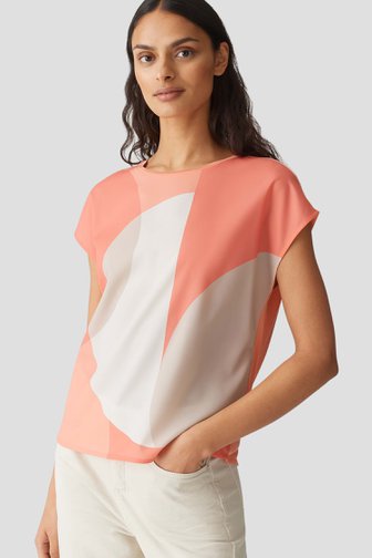 Oranje T-shirt met print van Opus voor Dames