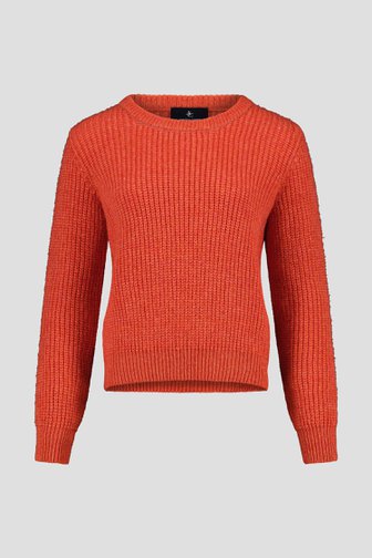 Oranje wollen trui met gouden schijn van AC voor Dames