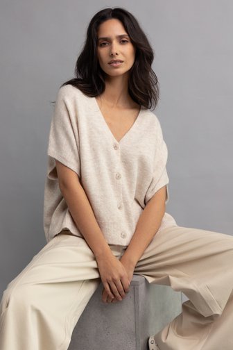 Extra foto 4 van Oversized beige cardigan door Louise voor Dames
