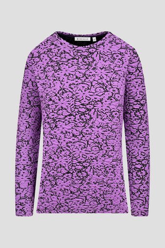 Paars T-shirt met bloemenmotief van Bicalla voor Dames