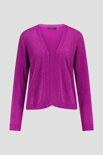 Paarse cardigan met lurex van Claude Arielle voor Dames