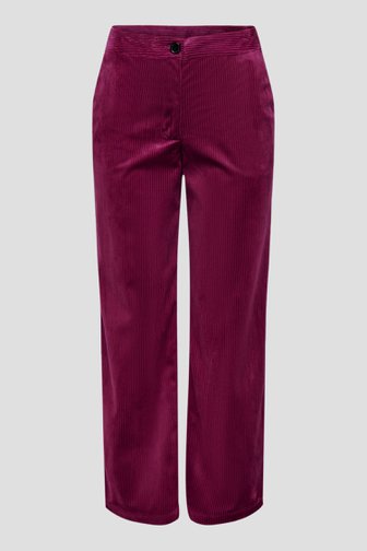 Paarse corduroy broek  van JDY voor Dames