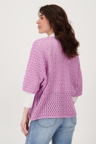 Paarse gebreide cardigan  van Geisha voor Dames