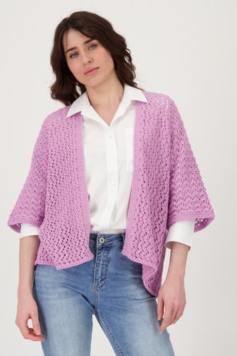 Paarse gebreide cardigan  van Geisha voor Dames