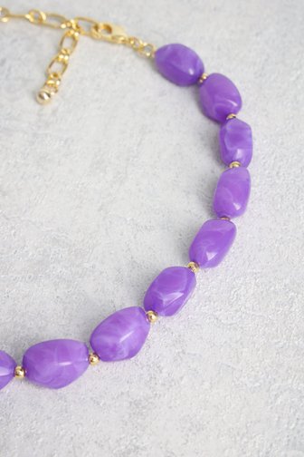 Voorkant van Paarse kralenketting door Liberty Island voor Dames