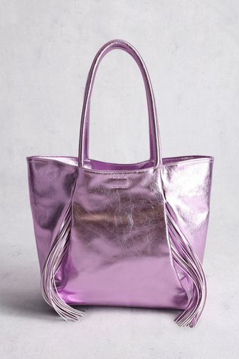 Paarse metallic handtas van Louise voor Dames