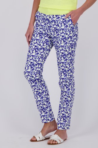 Pantalon à imprimé bleu et blanc de Claude Arielle pour Femmes